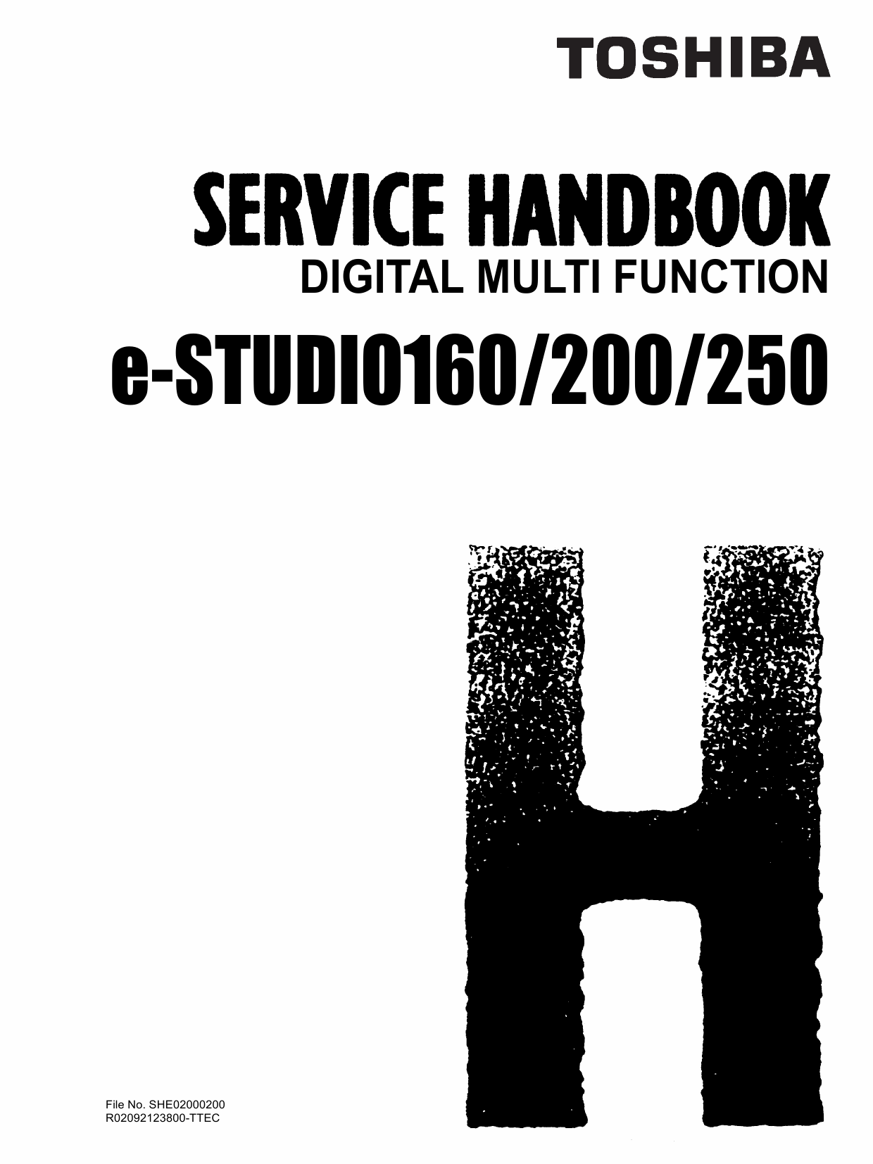 TOSHIBA e-STUDIO 160 200 250 DP1610 Service Handbook-1